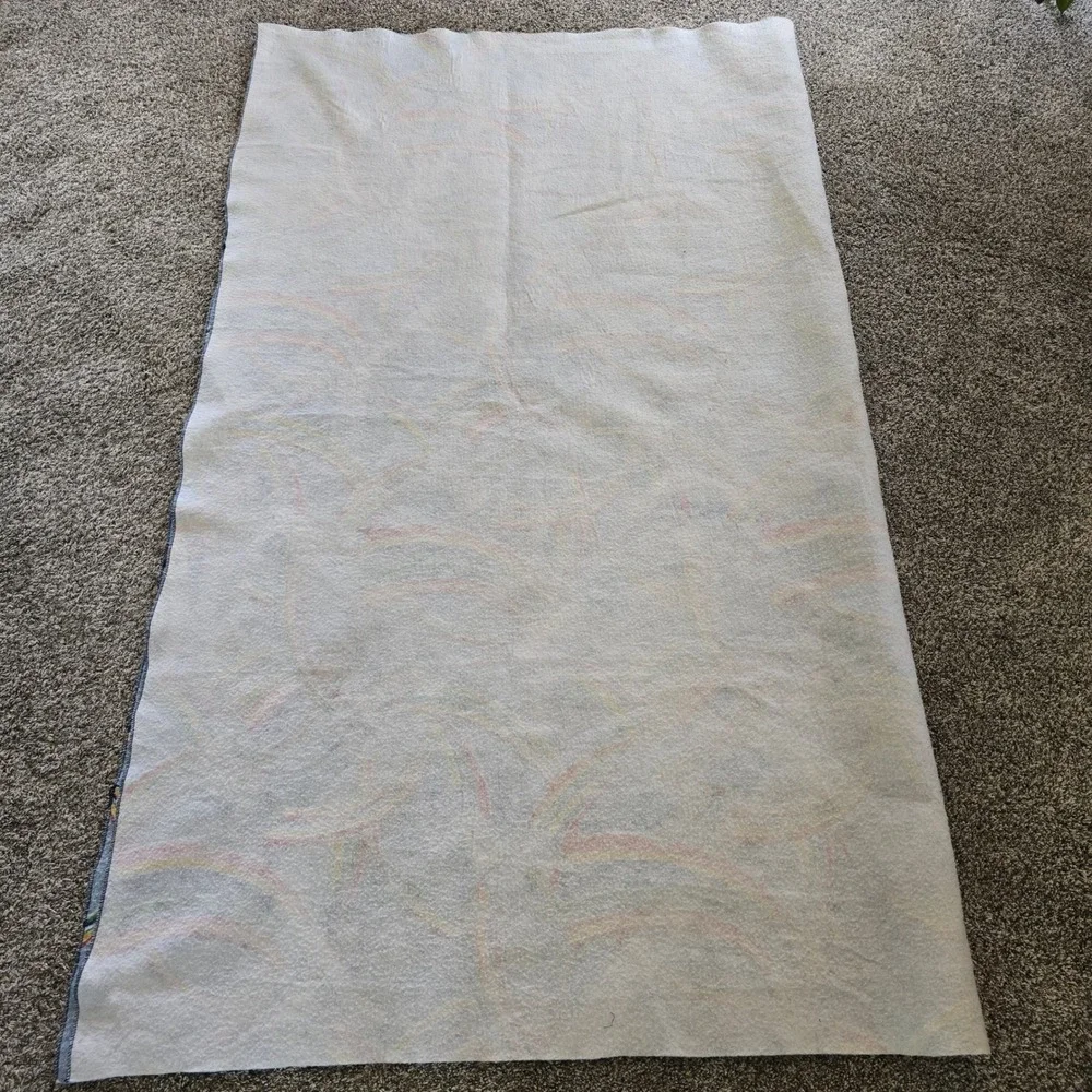 VintageUnicorn‎ Rainbow Fleece Blanket Blue Twin Large Throw 86x72